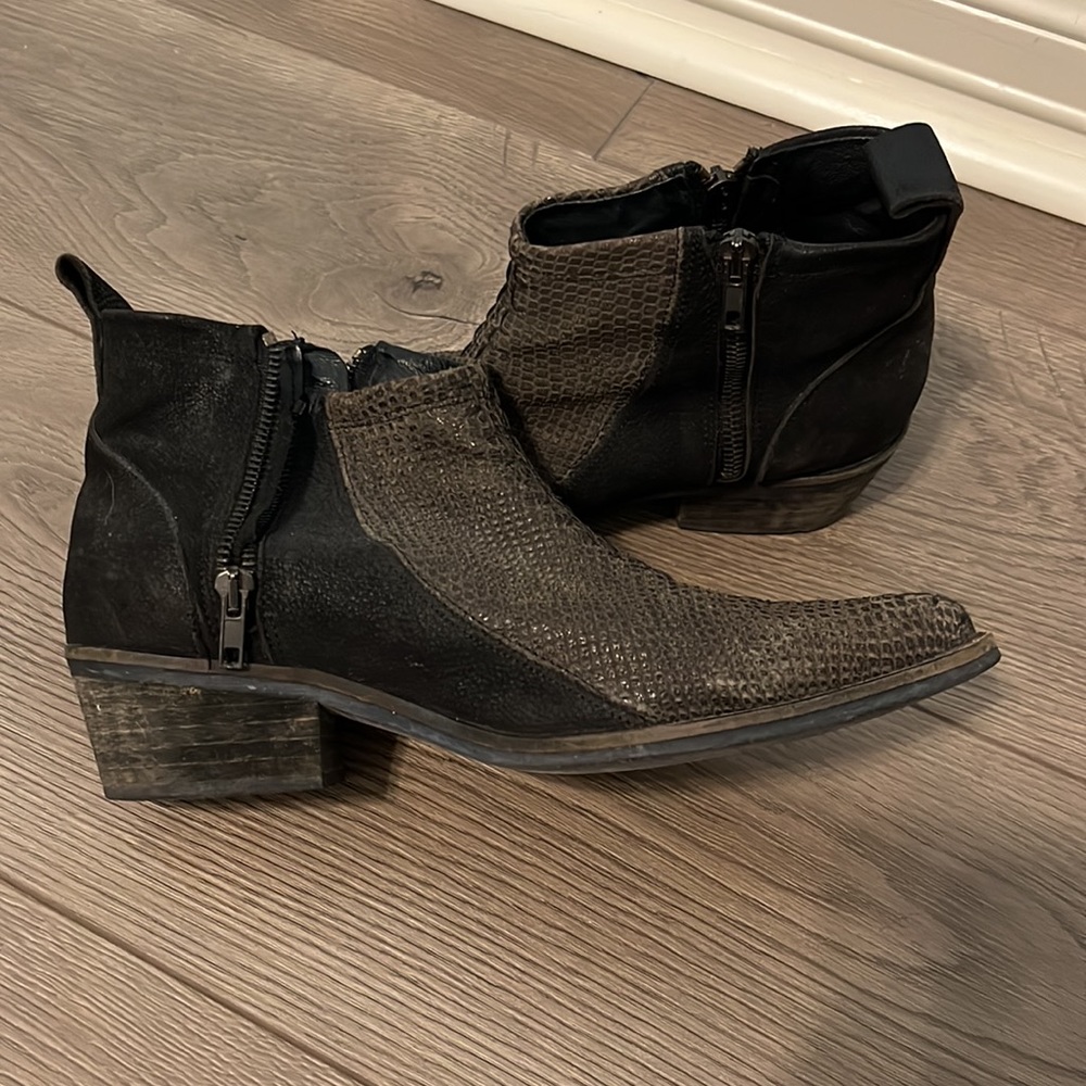 Free People reptile booties